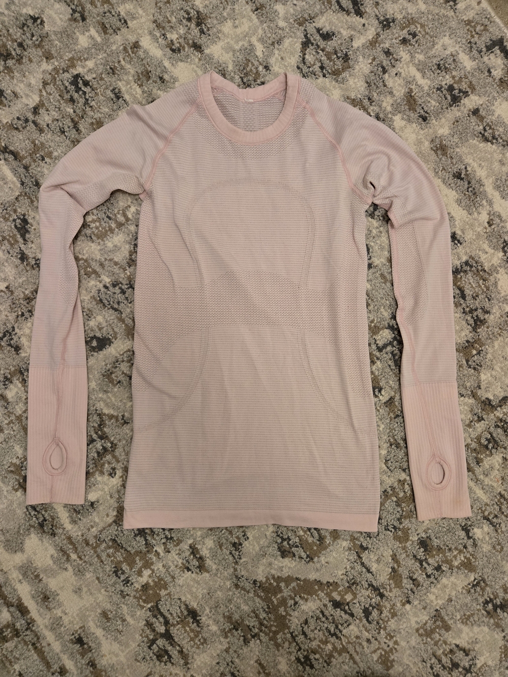 lululemon athletica Light Pink Seamless Long-Sleeve Top